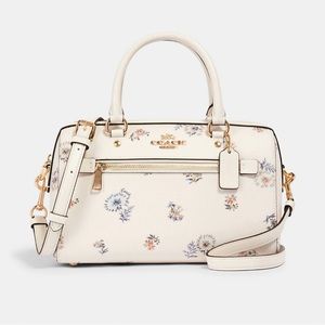 Coach Rowan Satchel With Dandelion Floral Print